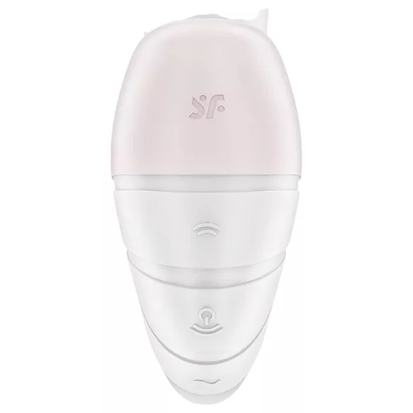 Satisfyer Supernova - akkus, léghullámos 2in1 vibrátor (fehér)