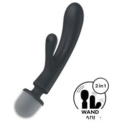   Satisfyer Triple Lover - G-pont és masszírozó vibrátor (ezüst)