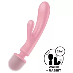   Satisfyer Triple Lover - G-pont és masszírozó vibrátor (pink)