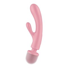   Satisfyer Triple Lover - G-pont és masszírozó vibrátor (pink)