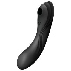   Satisfyer Curvy Trinity 4 - léghullámos 2in1 vibrátor (fekete)