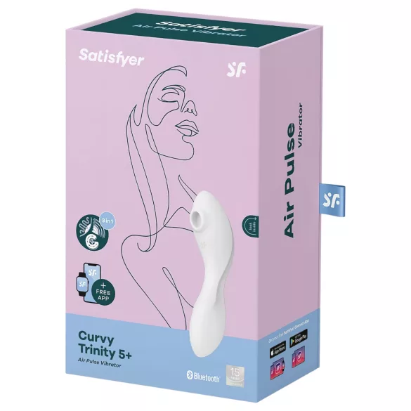 Satisfyer Curvy Trinity 5+ - App-vezérelt 2in1 vibrátor (fehér)