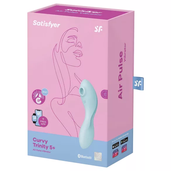 Satisfyer Curvy Trinity 5+ - okos 2in1 vibrátor (kék)