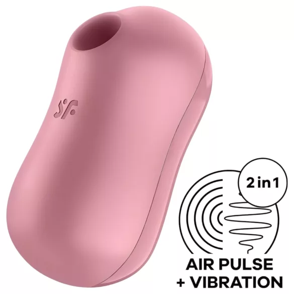Satisfyer Cotton Candy - léghullámos csikló vibrátor (korall)