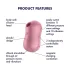 Satisfyer Cotton Candy - léghullámos csikló vibrátor (korall)