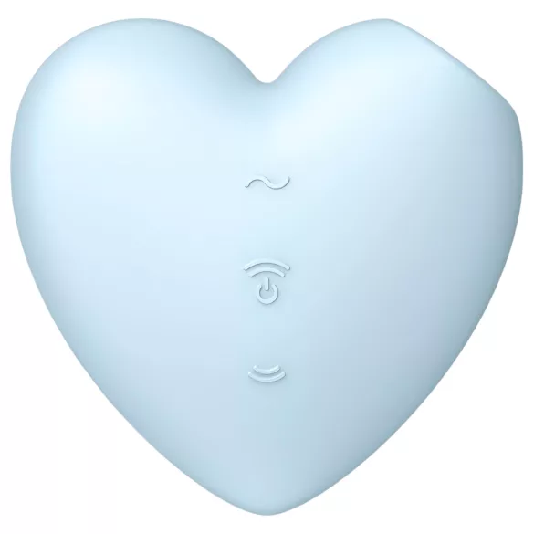 Satisfyer Cutie Heart - akkus léghullámos csikló vibrátor (kék)