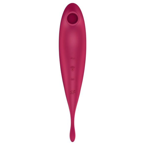 Satisfyer Twirling Pro - okos 2in1 csikló vibrátor (piros)