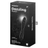 Satisfyer Dazzling Crystal 1 - kétvégű üveg dildó (fekete)