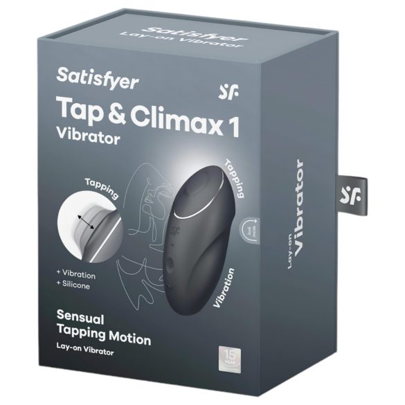 Satisfyer Tap & Climax 1 - 2in1 csikló vibrátor (fekete)