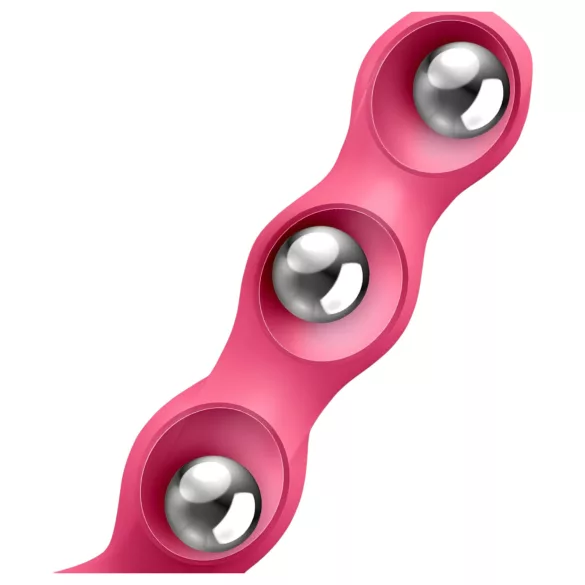 Satisfyer Triple Ball-R - gyöngyös análvibrátor (pink)