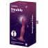 Satisfyer Double Ball-R - tapadókorongos súlyozott dildó (piros)