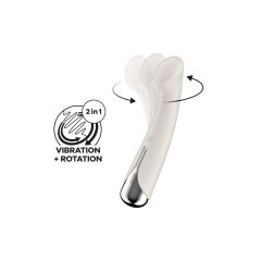   Satisfyer Spinning G-Spot 1 - forgó fejes G-pont vibrátor (bézs)