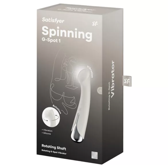 Satisfyer Spinning G-Spot 1 - forgó fejes G-pont vibrátor (bézs)