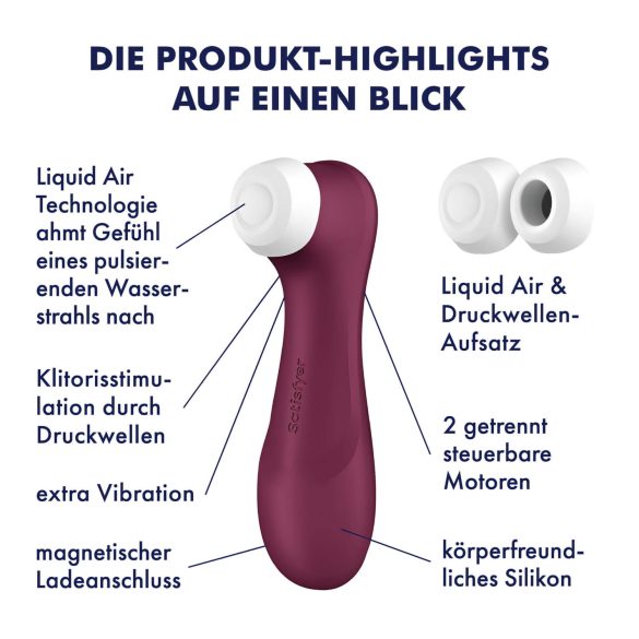 Satisfyer Pro 2 Gen3 - okos léghullámos csiklóizgató (piros)
