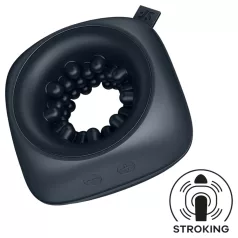   Satisfyer Ring Stroker - akkus, vibrációs maszturbátor (fekete)