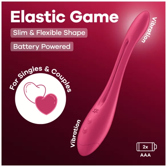 Satisfyer Elastic Game - flexibilis párvibrátor (pink)