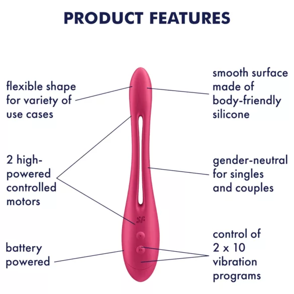 Satisfyer Elastic Game - flexibilis párvibrátor (pink)