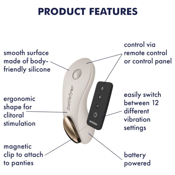 Satisfyer Little Secret - bugyivibrátor (fehér)