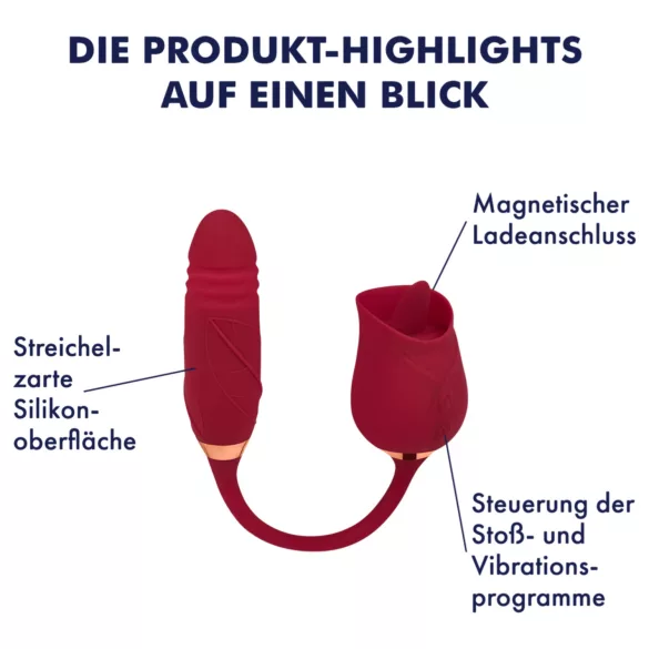 EIS Ooh La La - nyaló, lökő vibrátor (piros)