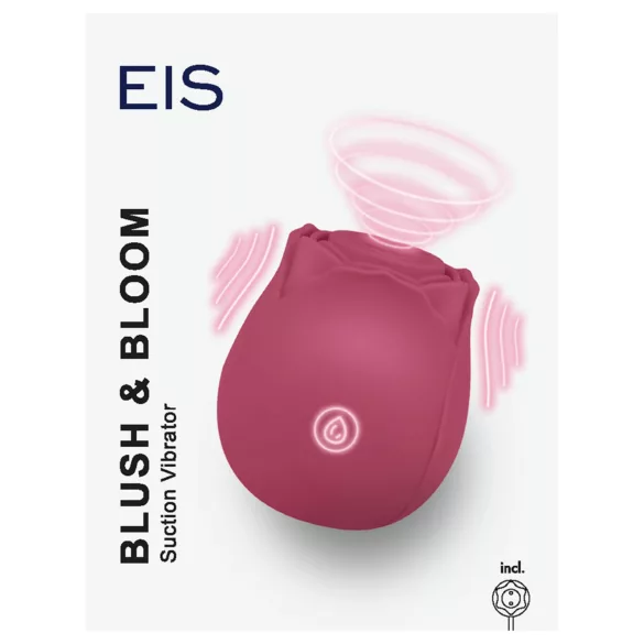 EIS Blush&Bloom - szívó rezgő rózsa vibrátor (piros)