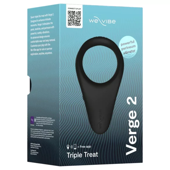 We-Vibe Verge 2 - okos vibrációs péniszgyűrű (fekete)