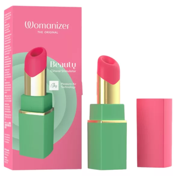 Womanizer Beauty - rúzs alakú léghullámos csiklóizgató (zöld)