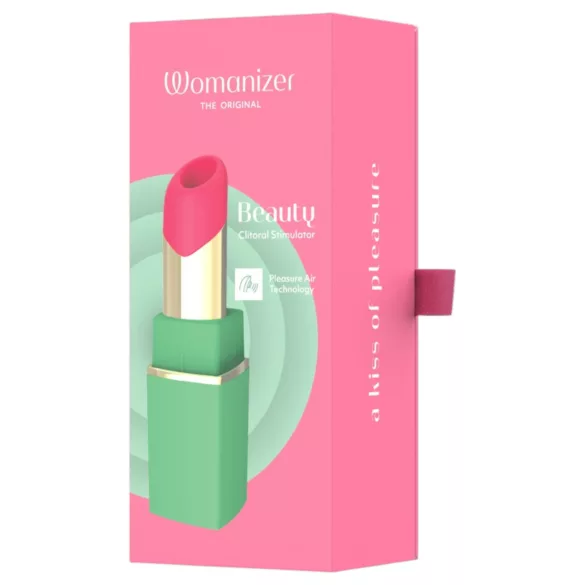 Womanizer Beauty - rúzs alakú léghullámos csiklóizgató (zöld)