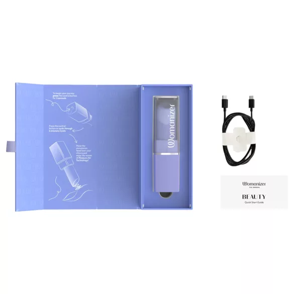 Womanizer Beauty - rúzs alakú léghullámos csiklóizgató (lila)