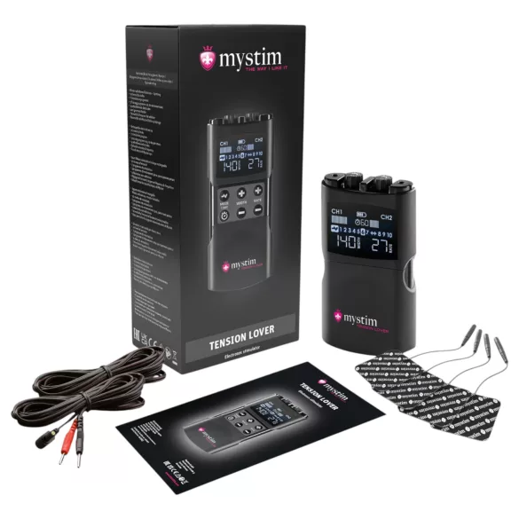 mystim Tension Lover 2 - digitális elektro szett (fekete)