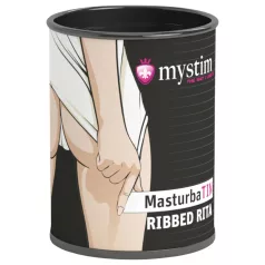   mystim MasturbaTIN Ribbed Rita - lamellás maszturbátor (fehér)