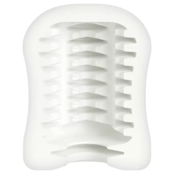 mystim MasturbaTIN Ribbed Rita - lamellás maszturbátor (fehér)