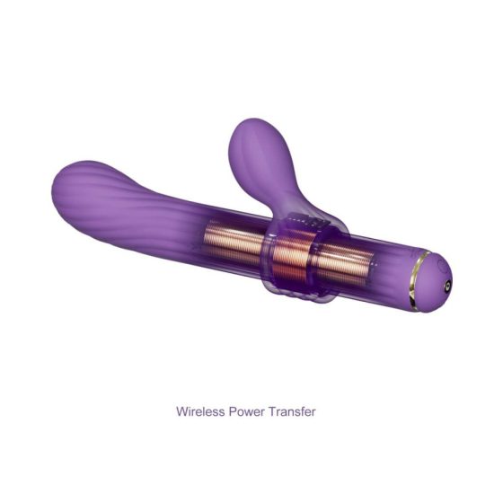 Magic Stick - vibrátor cserélhető csiklókarral (lila)
