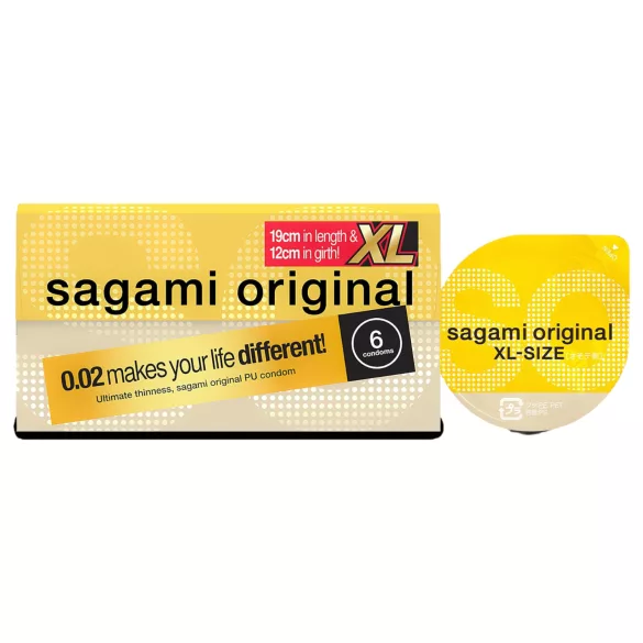 Sagami Original 0,02 XL - óvszer - 61mm (6db)