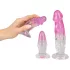 Crystal Clear - anál tréner szett kezdőknek, 3 db (átlátszó-pink)