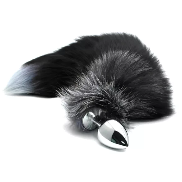 Alive Anal Pleasure - ezüst anál plug rókafarokkal (közepes)