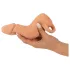 Nature Skin - péniszköpeny és műpunci - 18 cm (testszínű)
