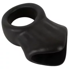 Erecto - péniszgyűrű herenyújtóval (fekete)