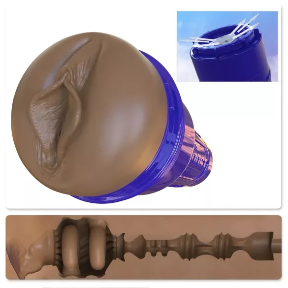 Fleshlight Boost Bang - élethű művagina maszturbátor (barna)