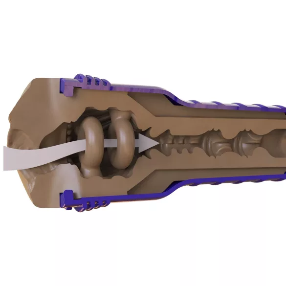 Fleshlight Boost Bang - élethű művagina maszturbátor (barna)