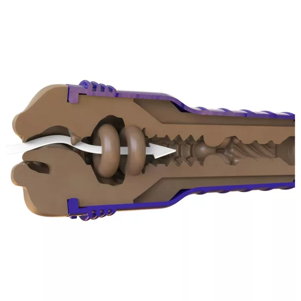 Fleshlight Boost Blow - élethű száj maszturbátor (barna)