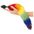 You2Toys - szilikon anál plug és farok (szivárvány)