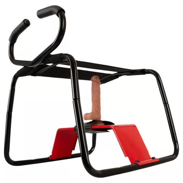 THE BANGER - Ultimate Sex Stool szexszék élethű dildóval (fekete)