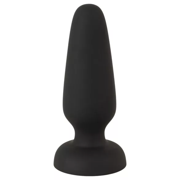 Black Velvets - tapadókorongos szilikon anál plug (fekete) - S