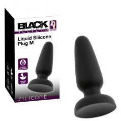  Black Velvets - tapadókorongos szilikon anál plug (fekete) - M