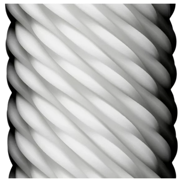 TENGA 3Dx Flow - hullámos mintás maszturbátor férfiaknak (fehér)