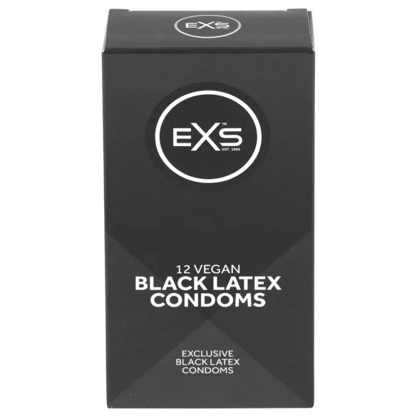 EXS Black - latex óvszer - fekete (12db)