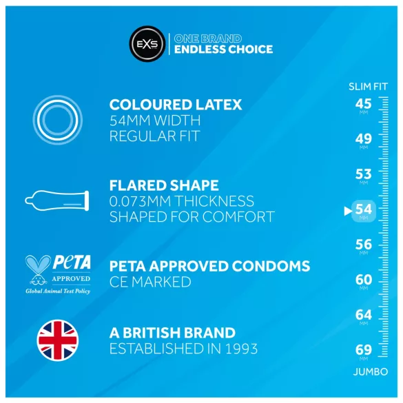 EXS Black - latex óvszer - fekete (12db)