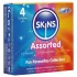 Skins - vegyes óvszer - pontozott, natural, extra vékony (4 db)