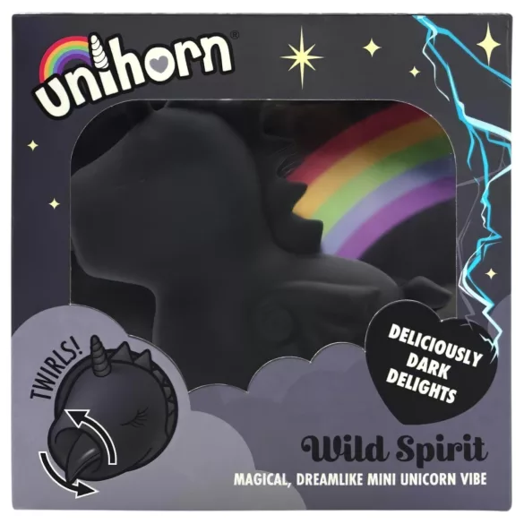 Unihorn Wild Spirit - akkus unikornis csiklóizgató (fekete)