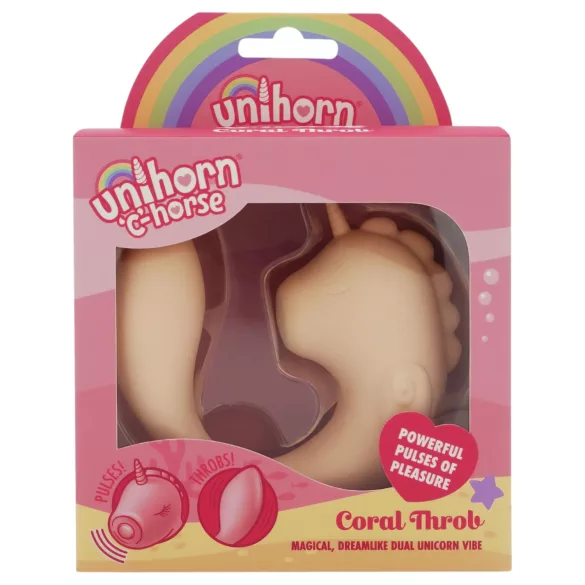 Unihorn C-Horse - G-pont és csiklóizgató vibrátor (korall)